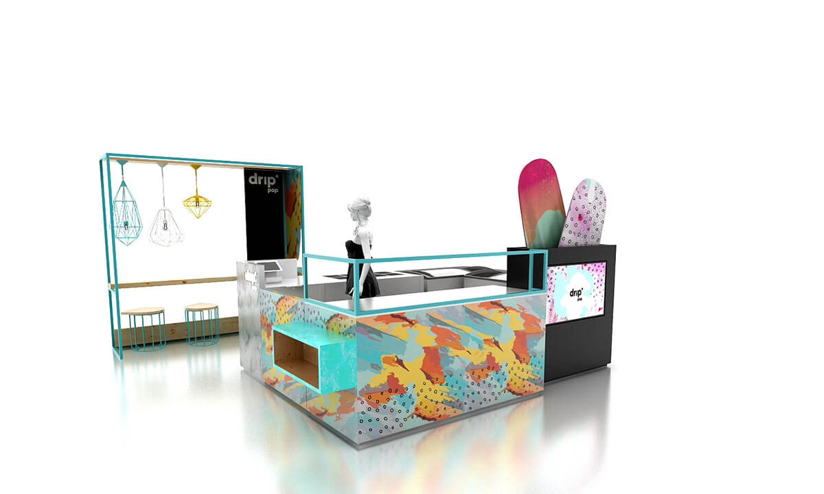 ice cream bar counter