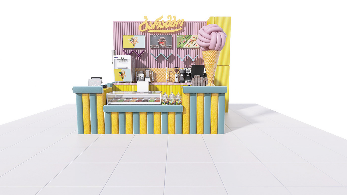  Ice Cream Food Kiosk