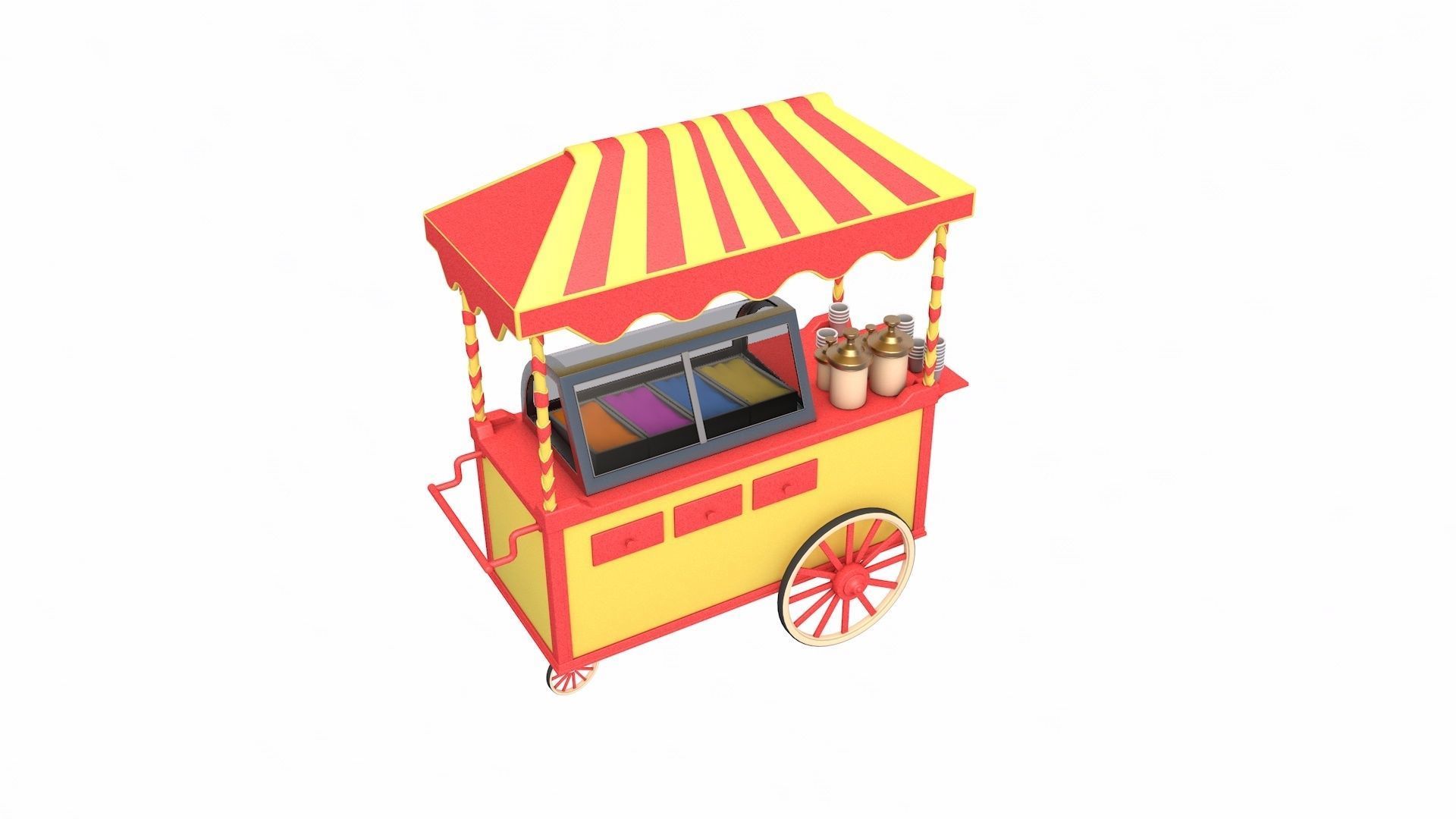 Metal Ice Cream Cart