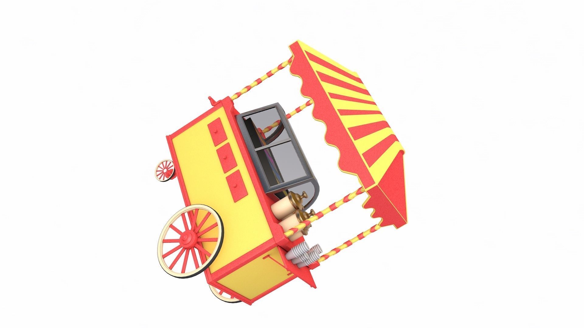 Metal Ice Cream Cart