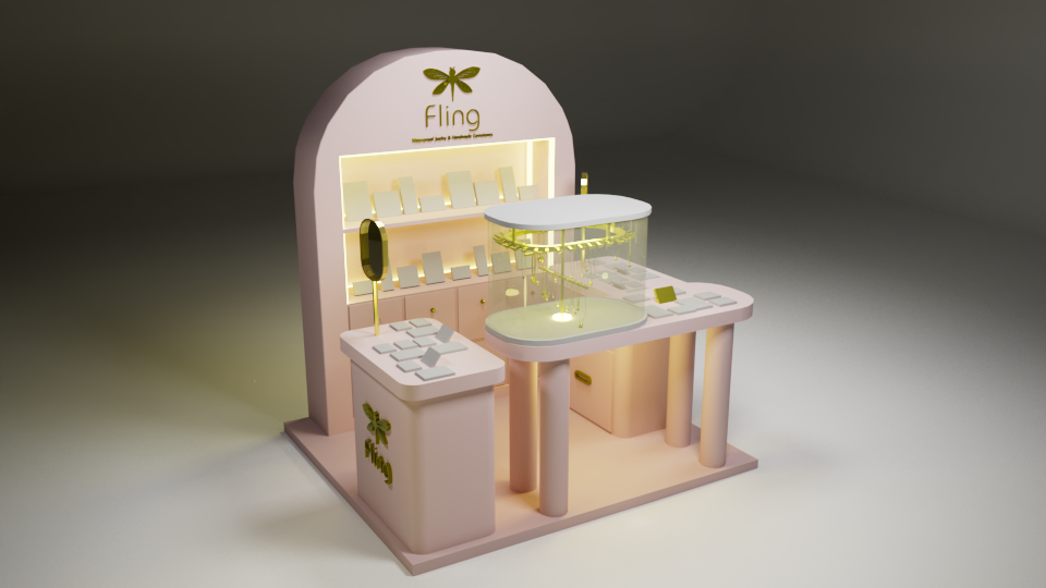 Pink Jewelry Display