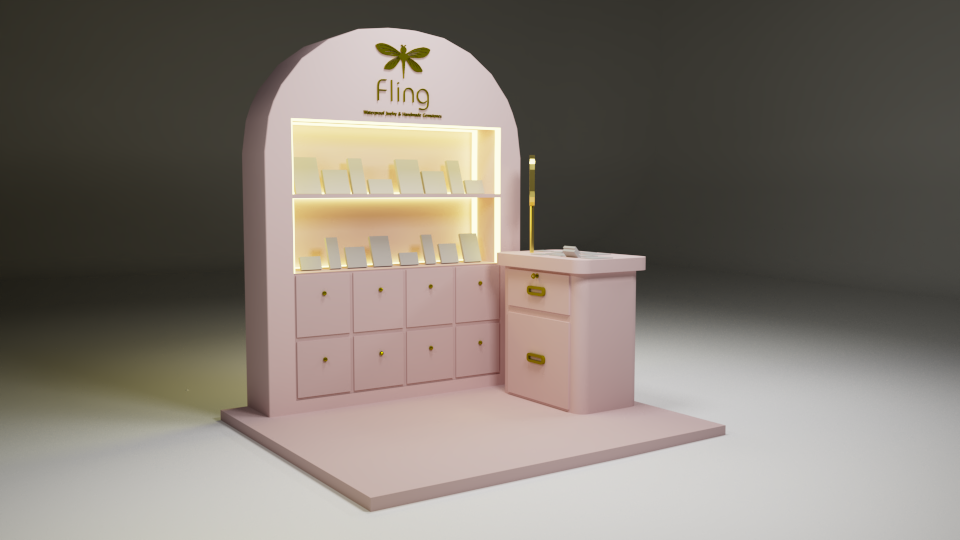 Pink Jewelry Display