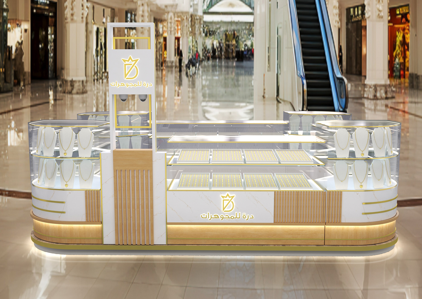 Glass Jewelry Mall Kiosk