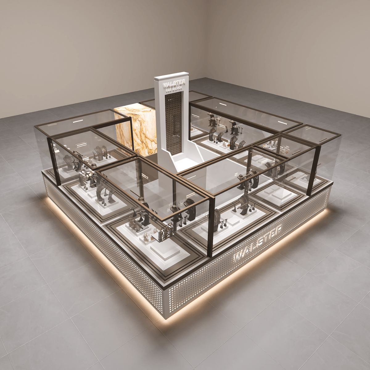 Exquisite Jewelry Collection Counter