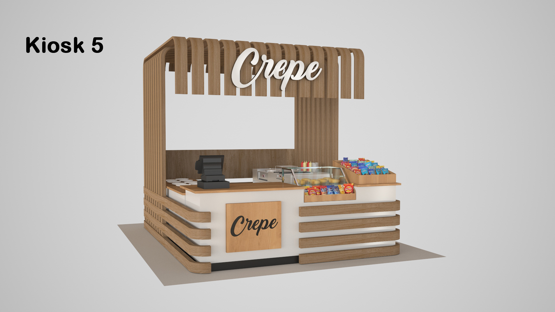 Wooden Crepe Display