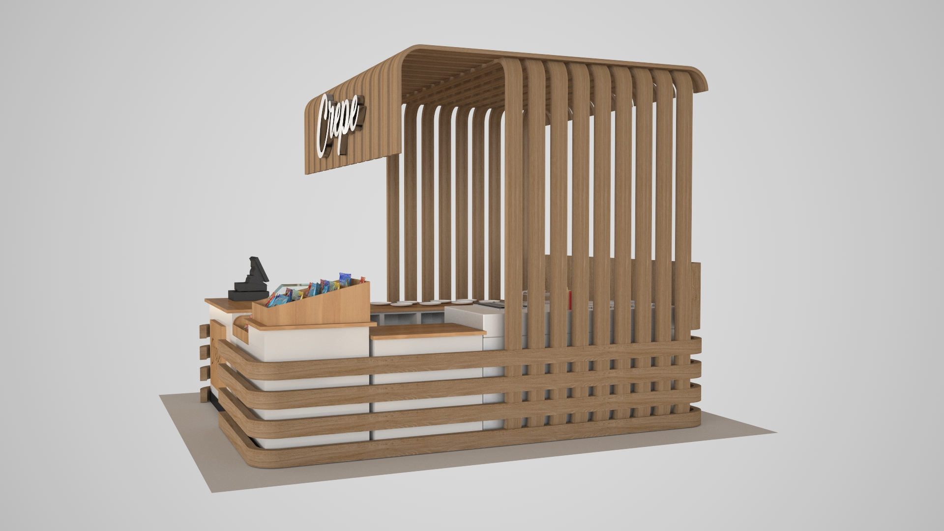 Wooden Crepe Display