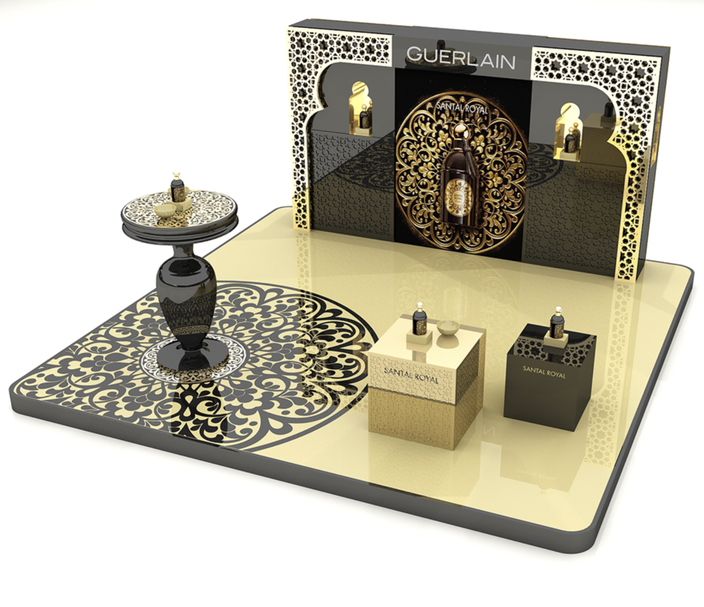 perfume kiosk design