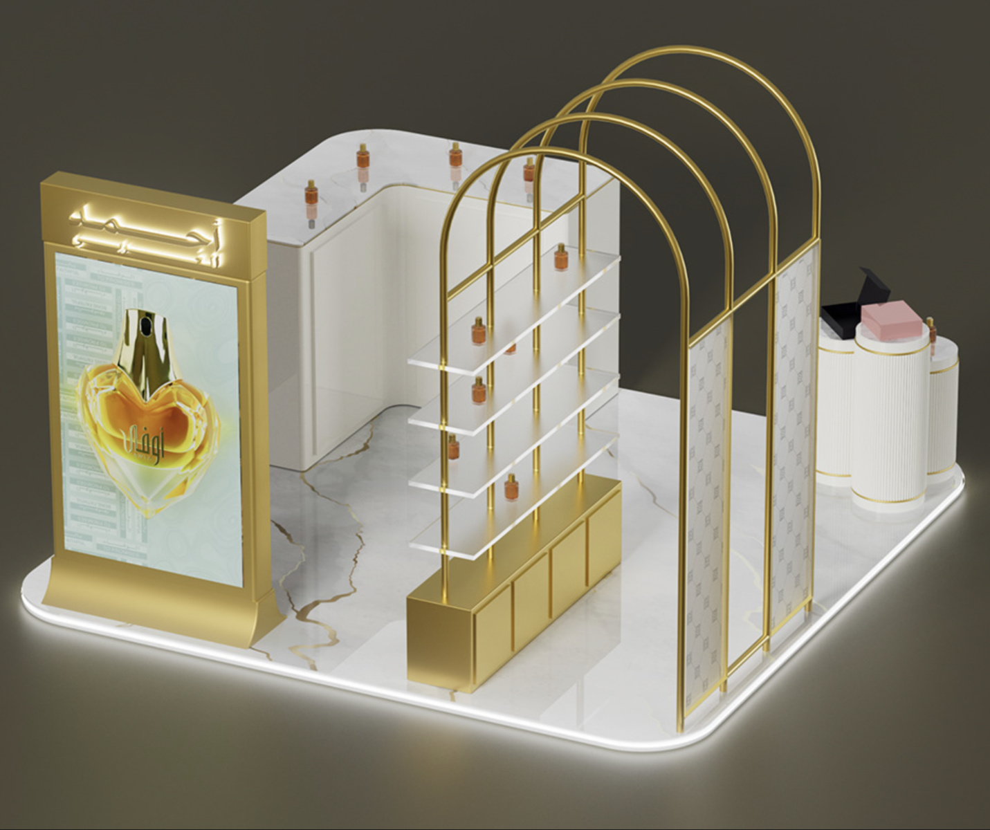 perfume kiosk