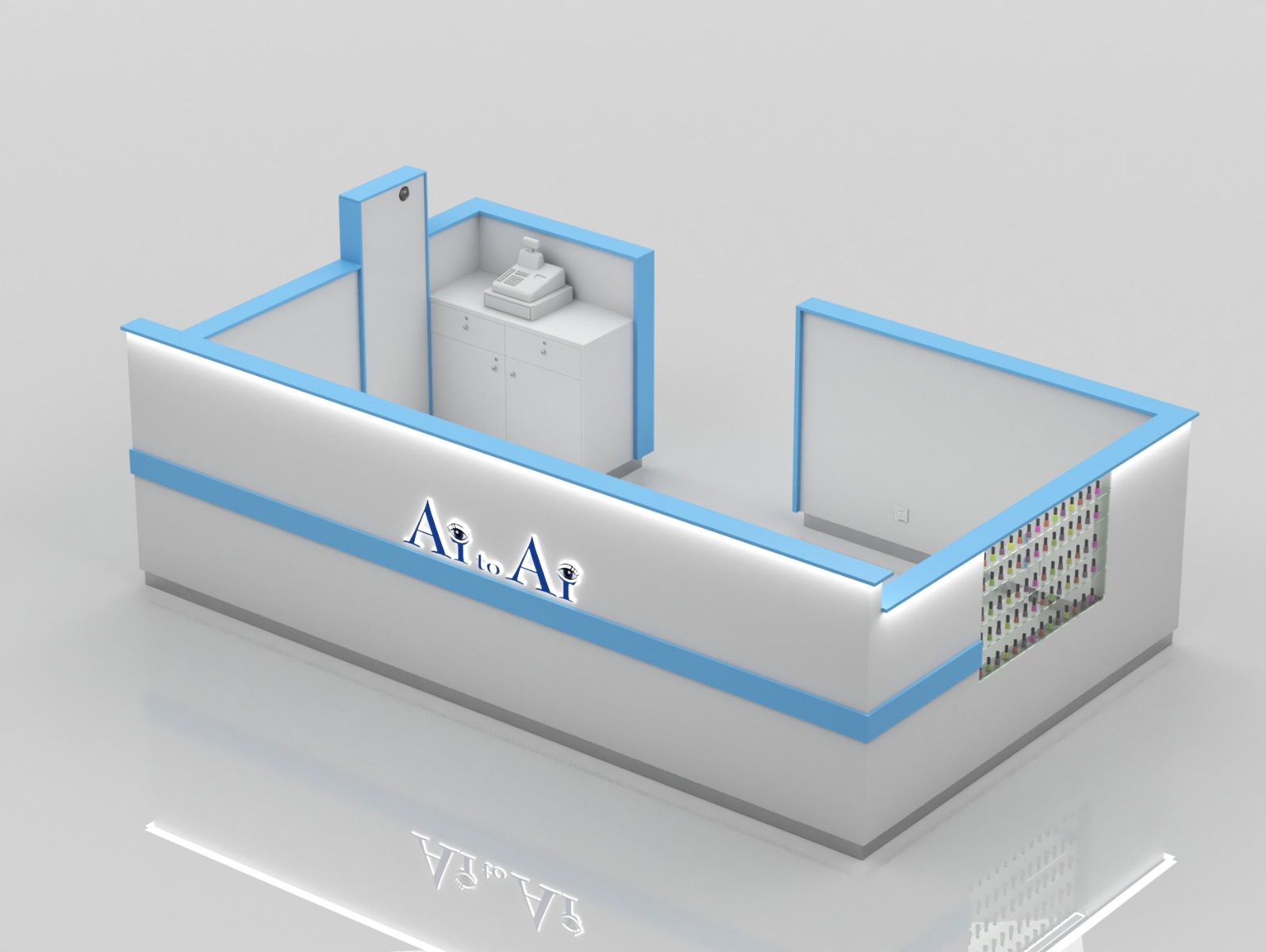 eyebrow threading kiosk