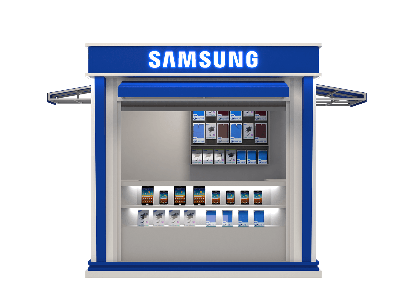Outdoor Phone Accessories Kiosk