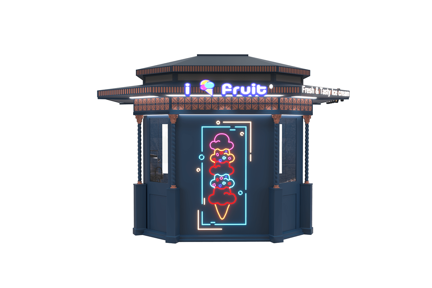 Outdoor Ice Cream Kiosk 
