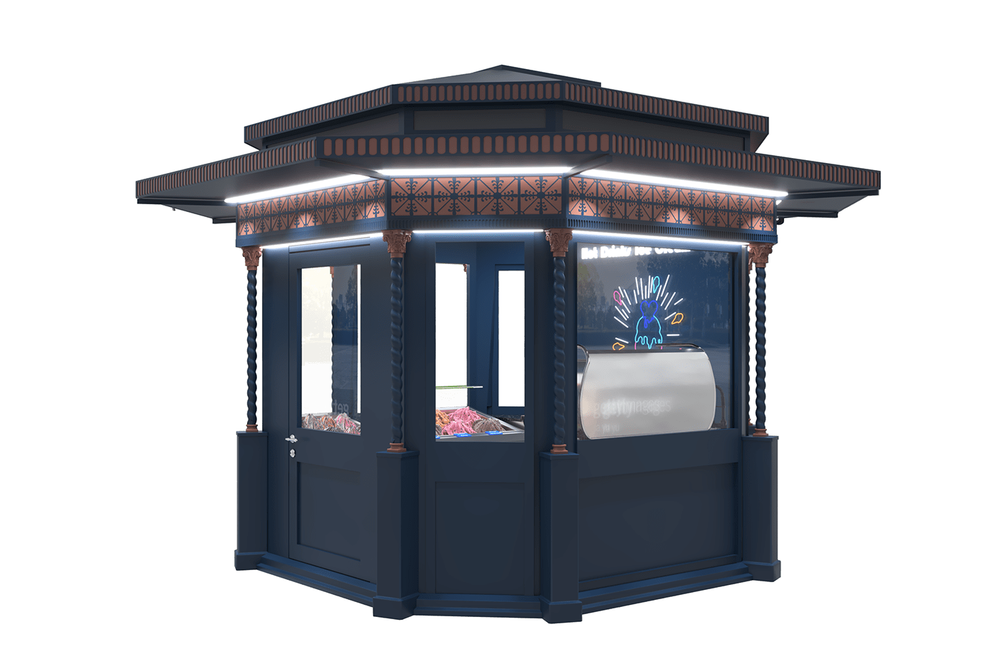 Outdoor Ice Cream Kiosk 