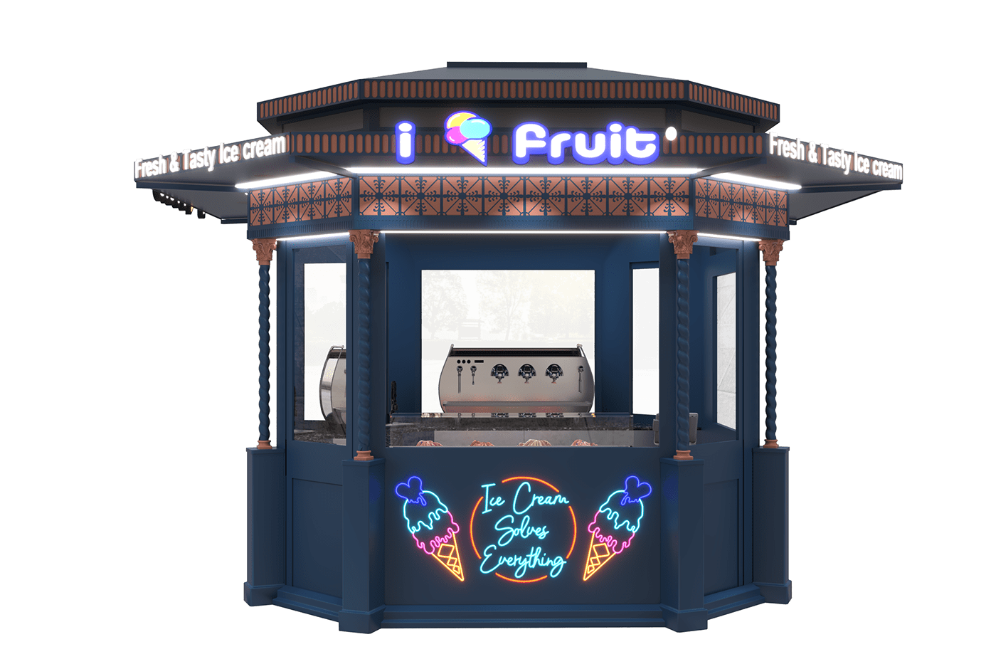 Outdoor Ice Cream Kiosk 
