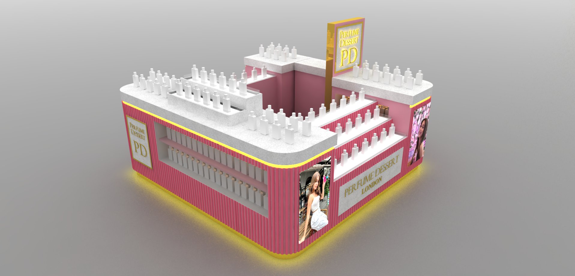 perfume kiosk