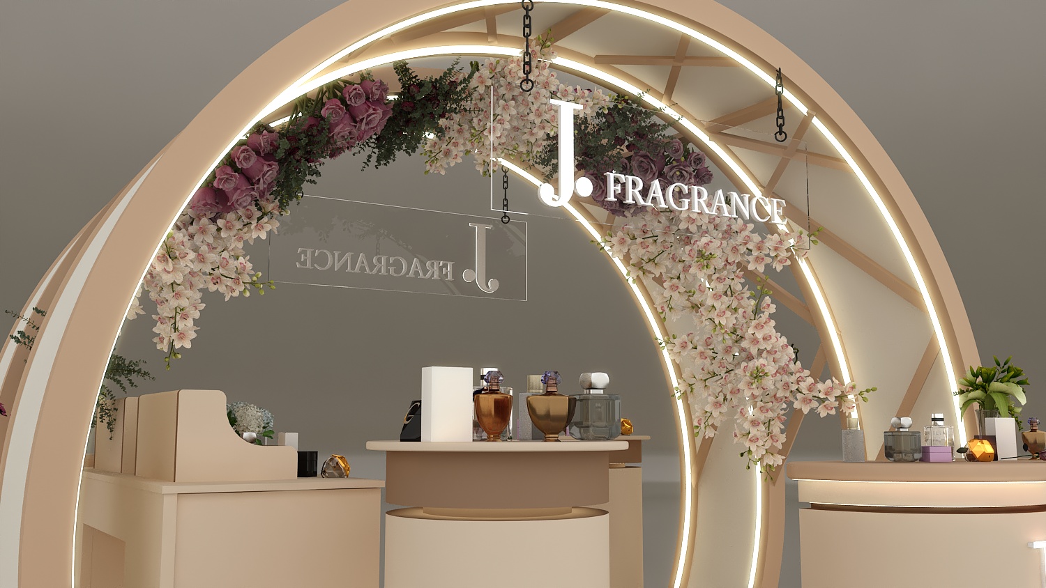 perfume kiosk