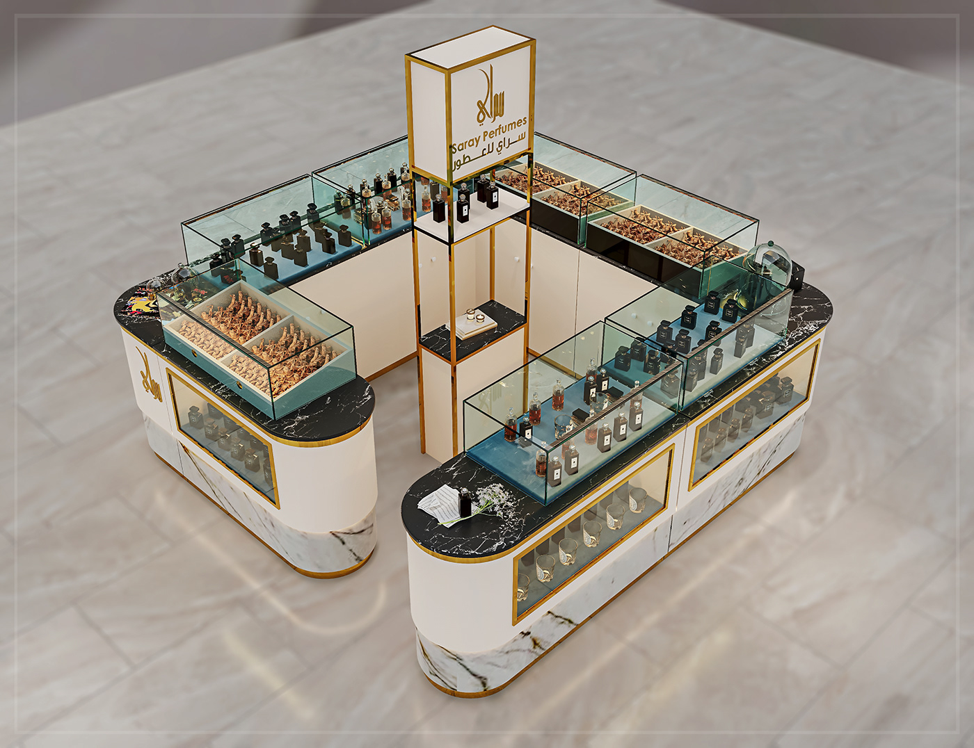 perfume kiosk