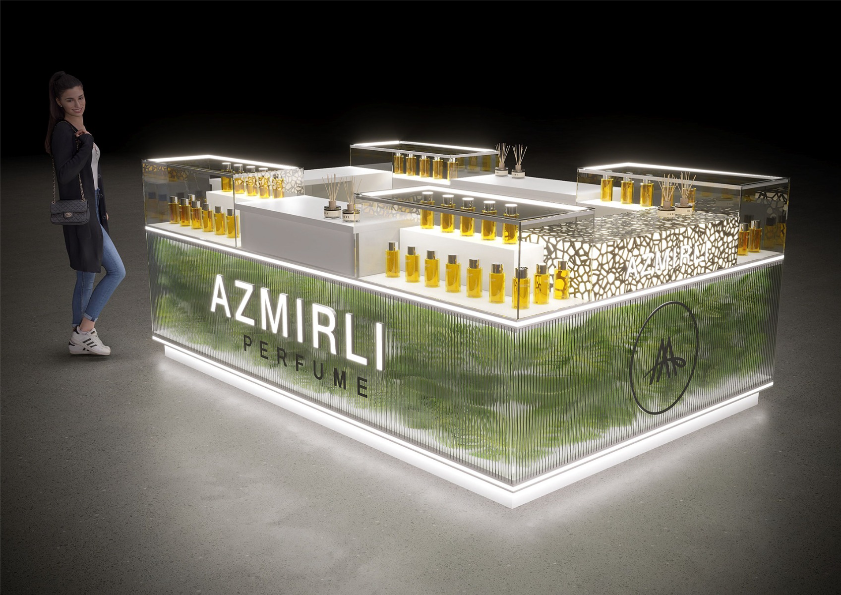 perfume kiosk