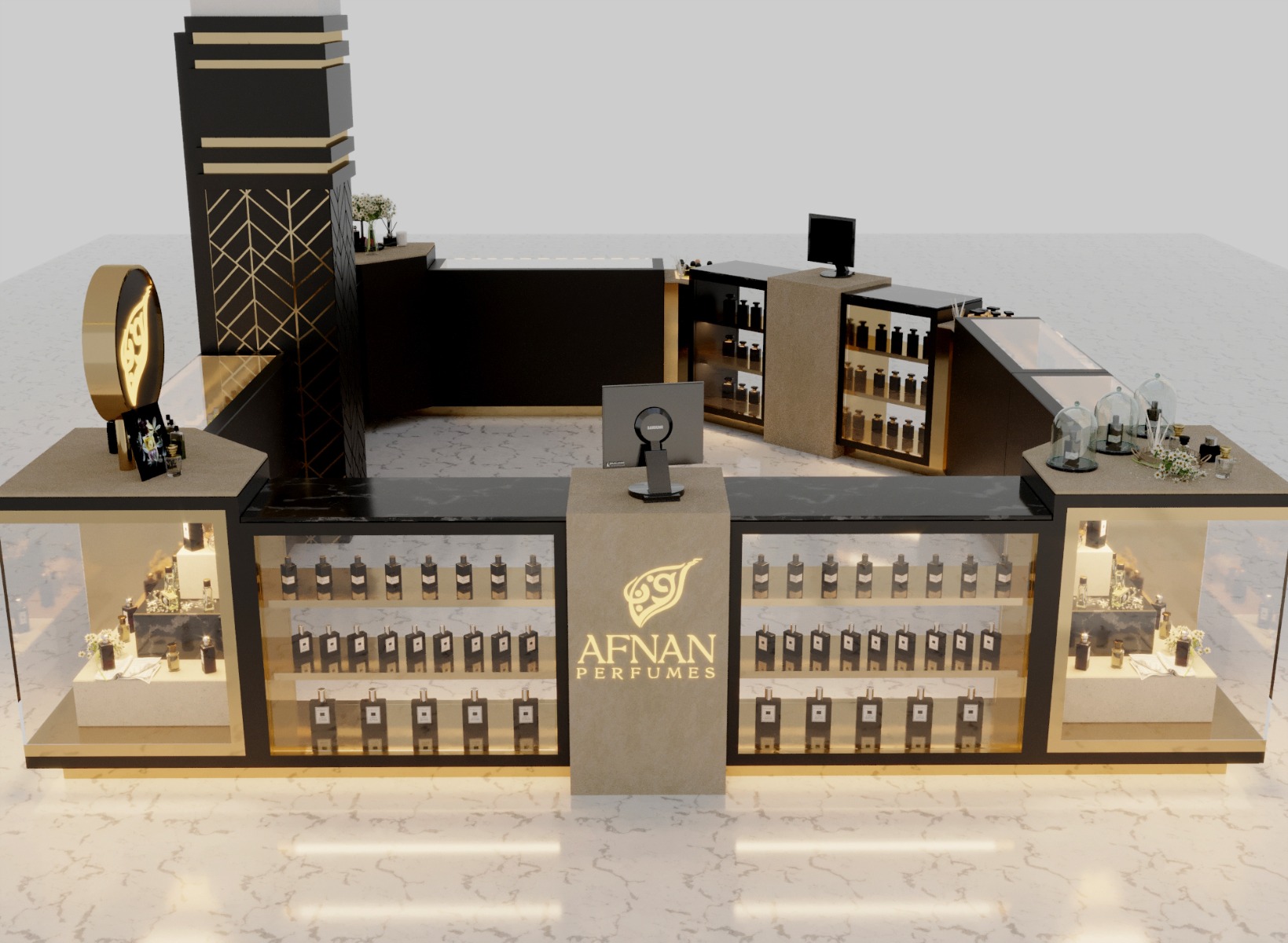 perfume kiosk