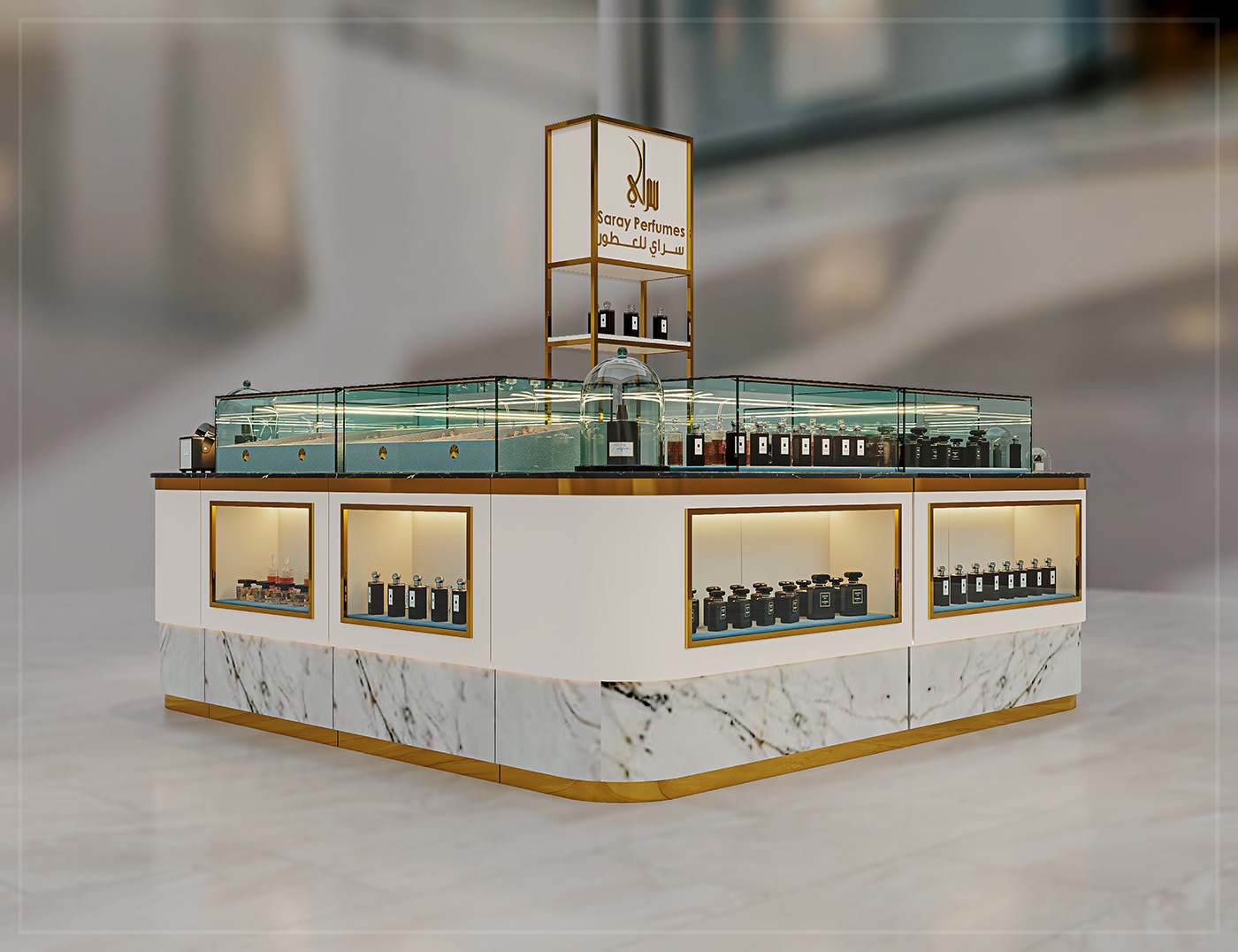 perfume kiosk