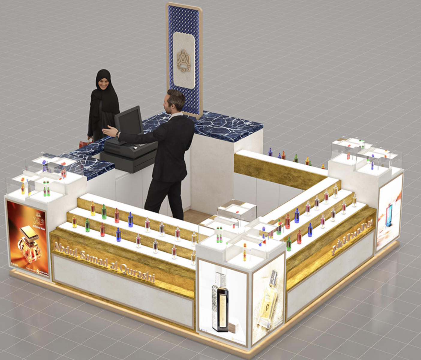 perfume kiosk