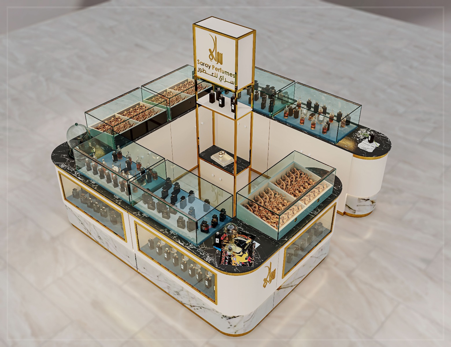 perfume kiosk