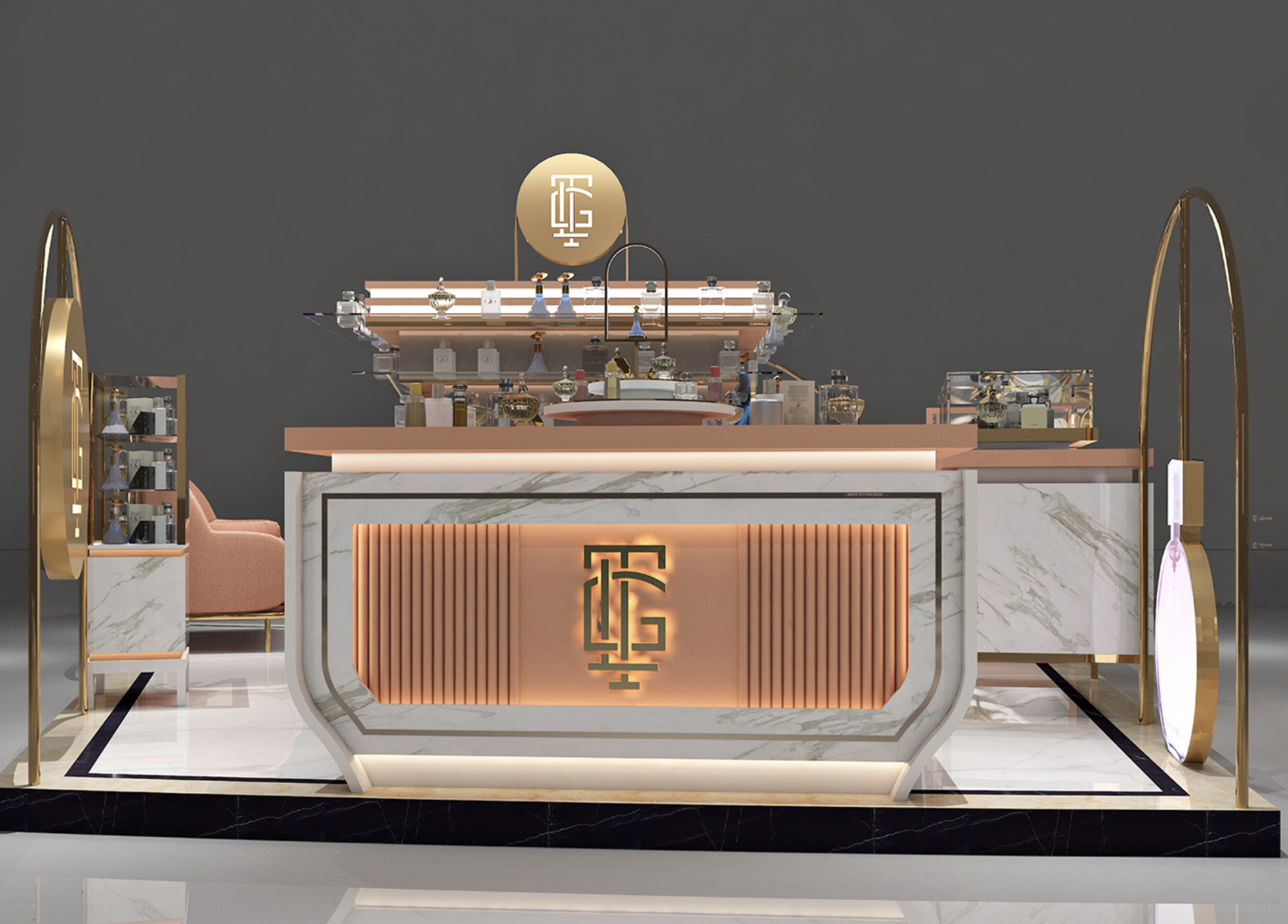 perfume kiosk
