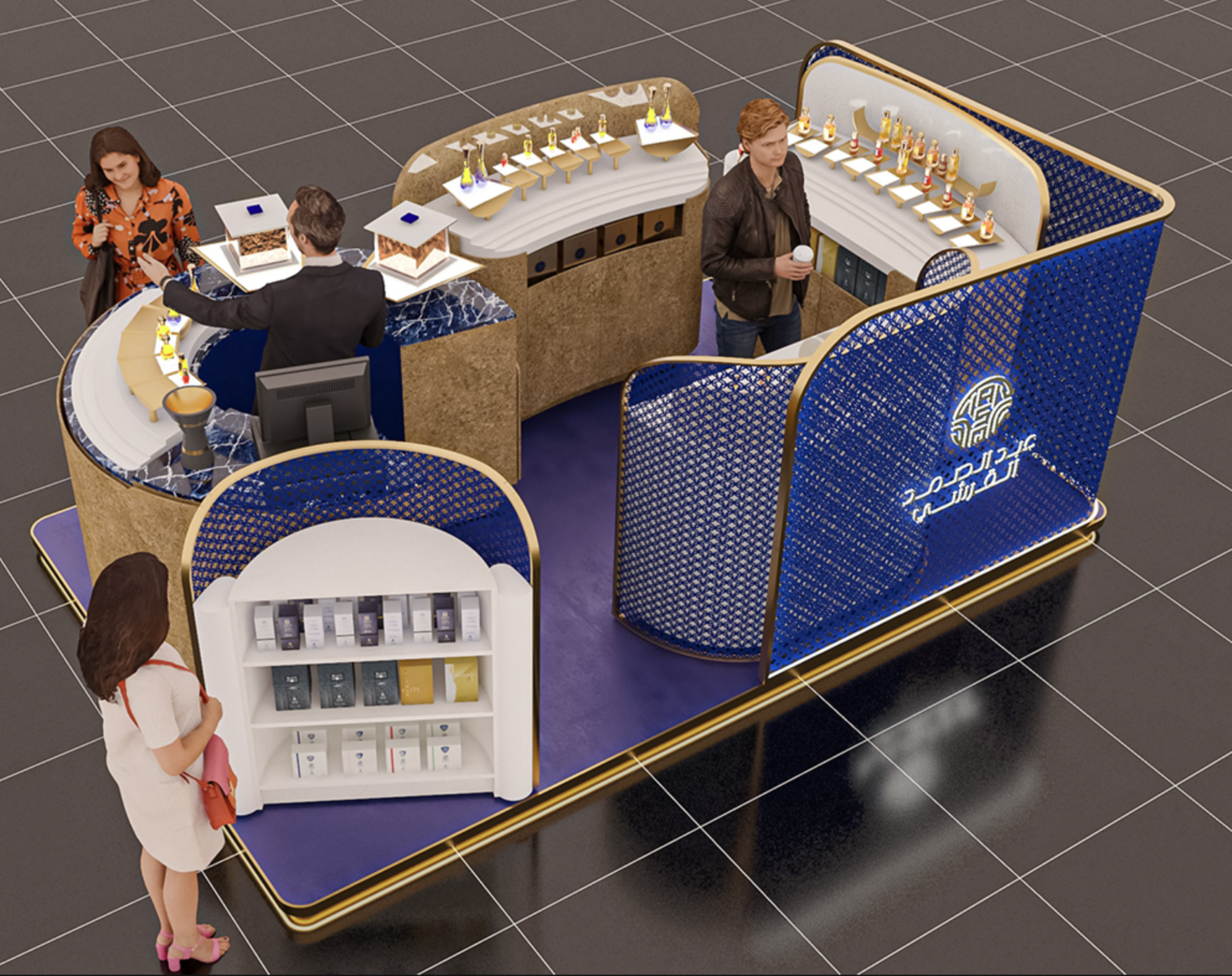 perfume kiosk