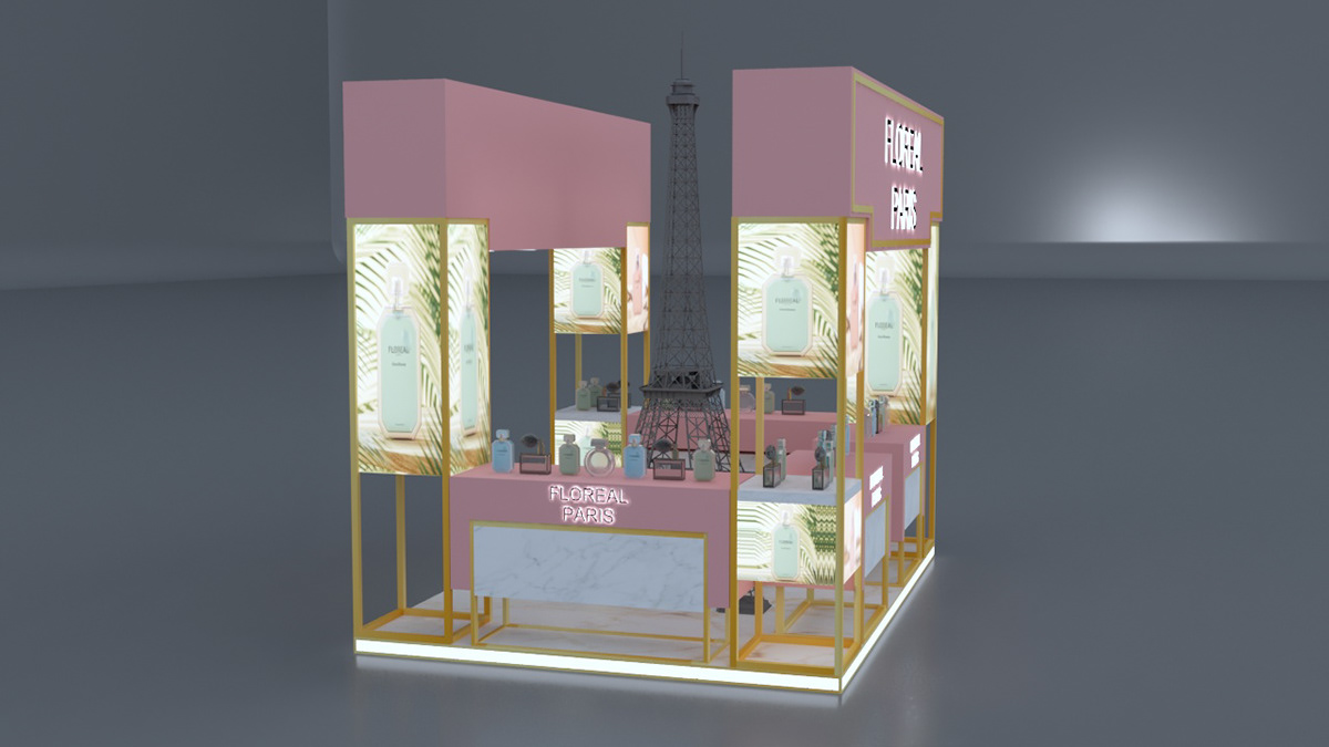 perfume kiosk
