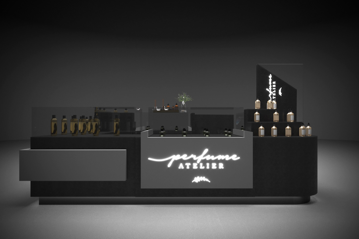 perfume kiosk