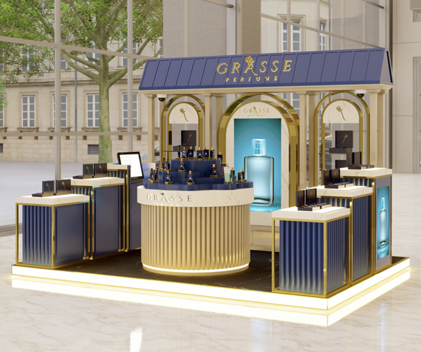 perfume kiosk