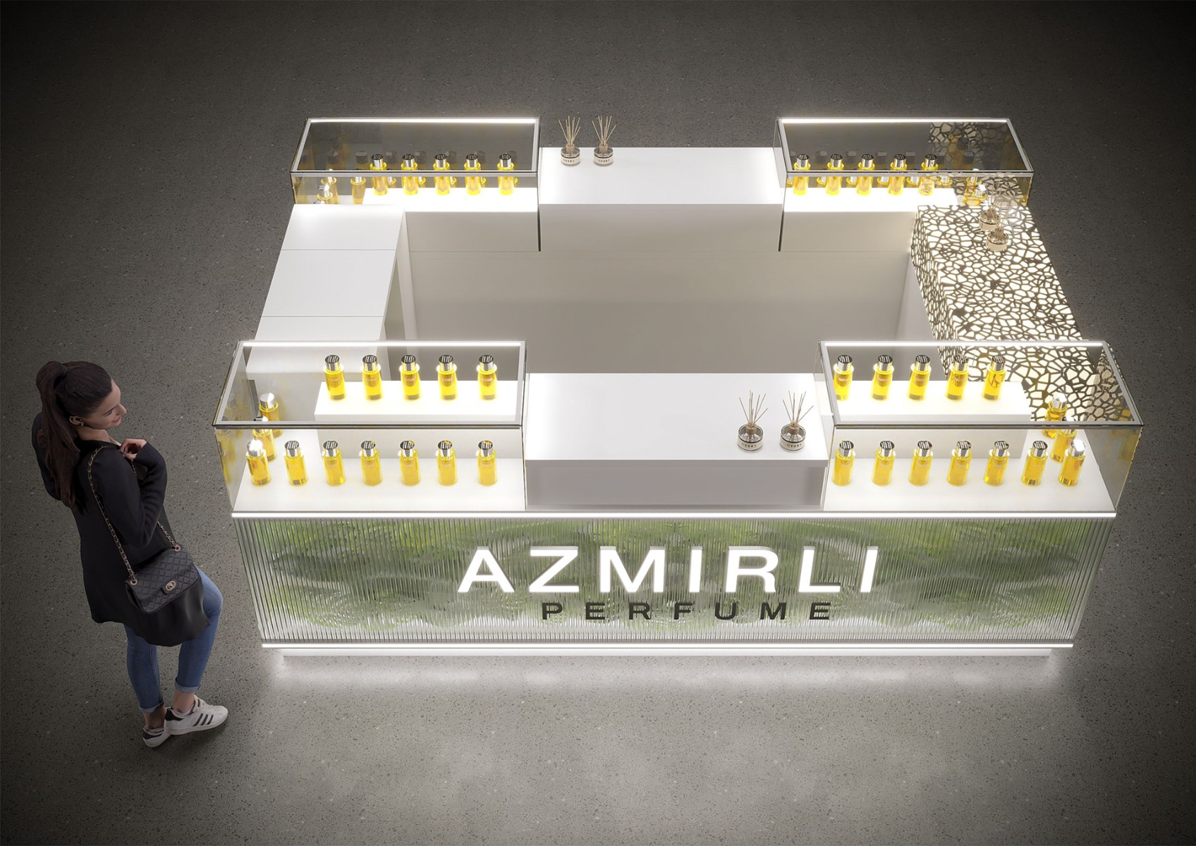 perfume kiosk