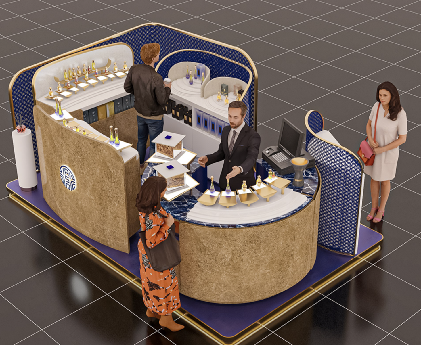 perfume kiosk