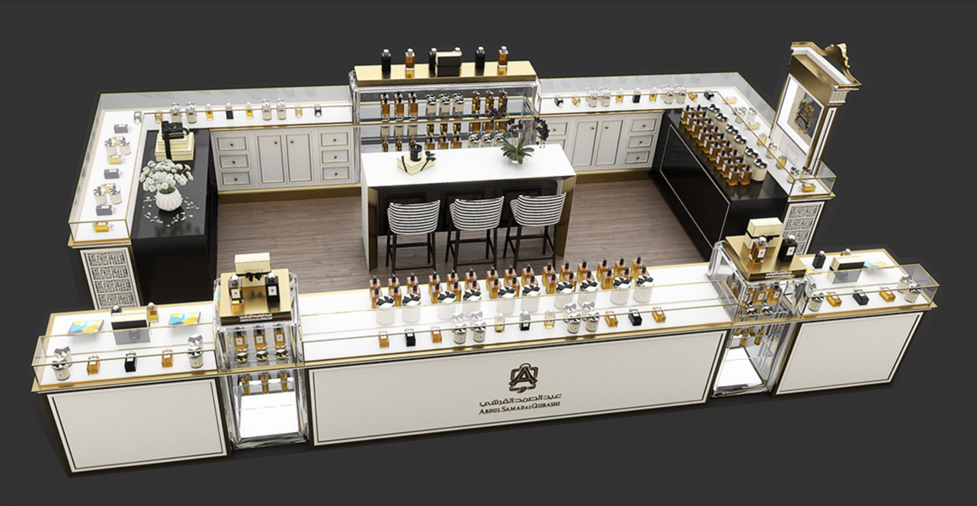 perfume showcase