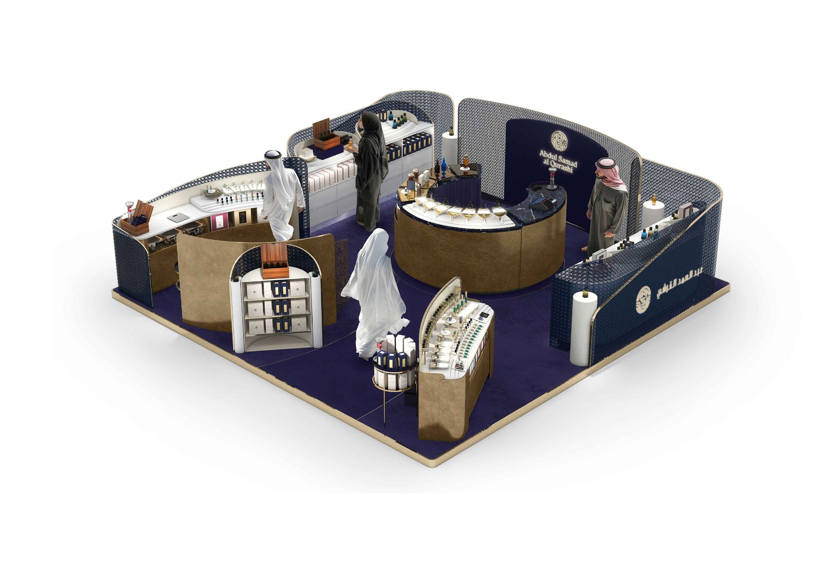 perfume kiosk design