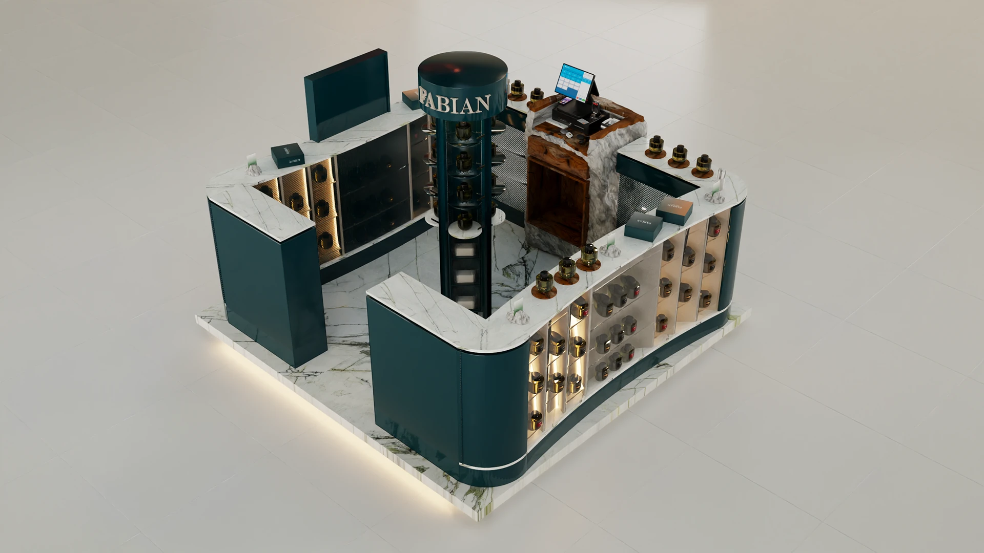 perfume kiosk