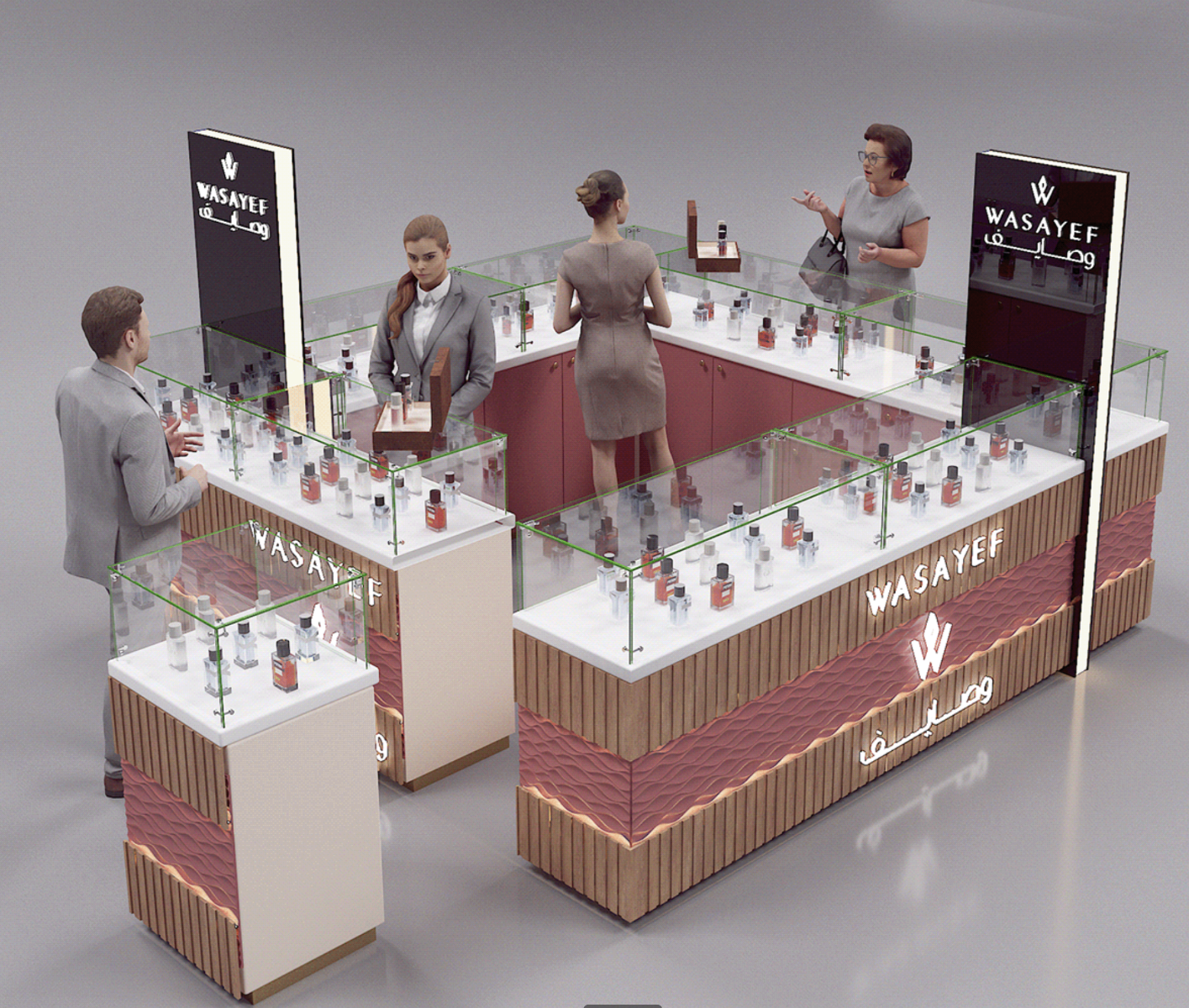 perfume kiosk