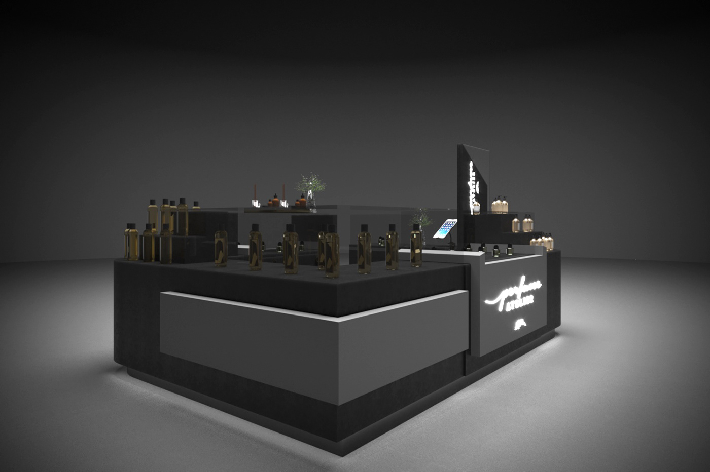perfume kiosk