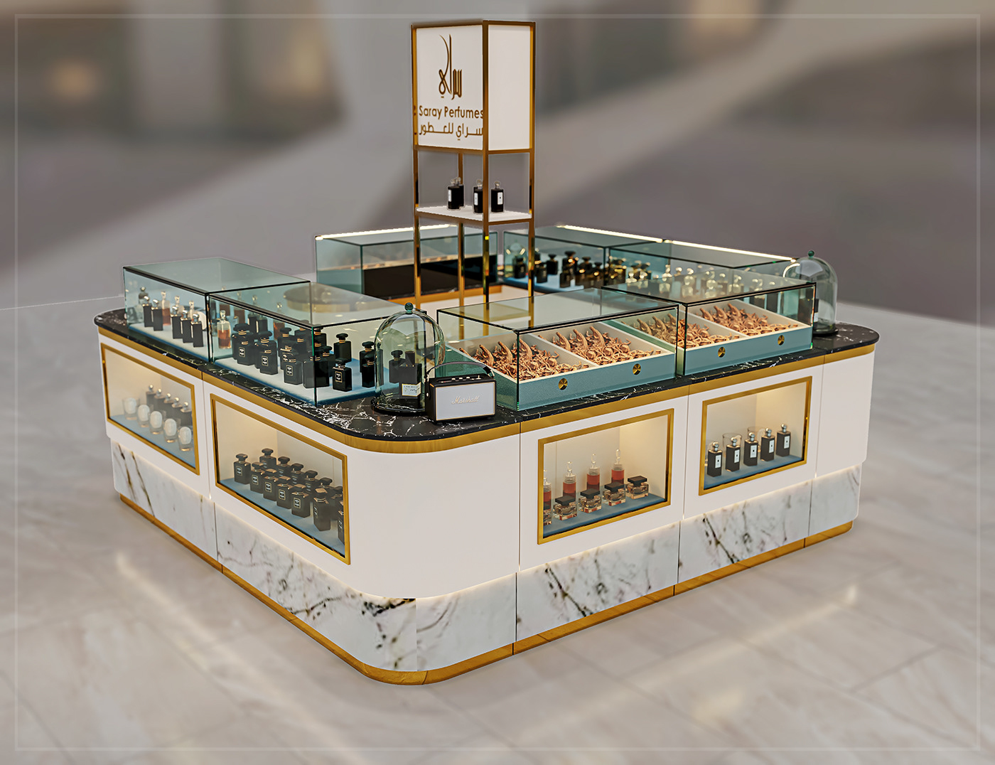 perfume kiosk