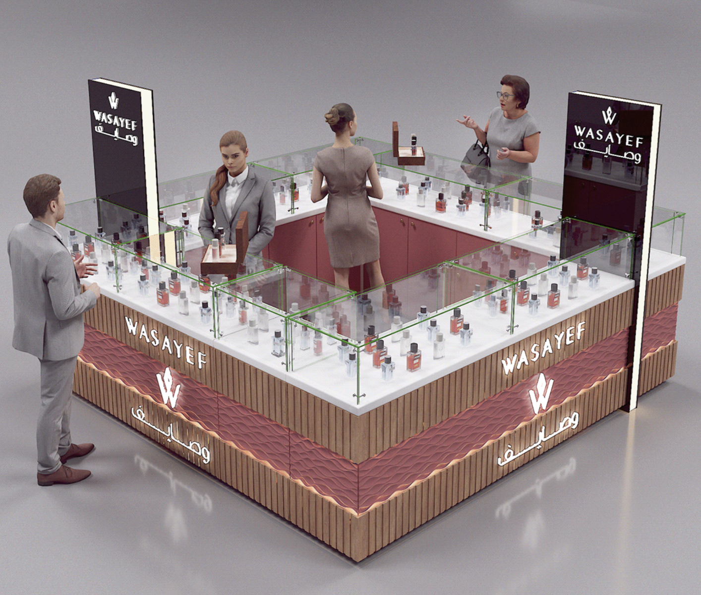 perfume kiosk