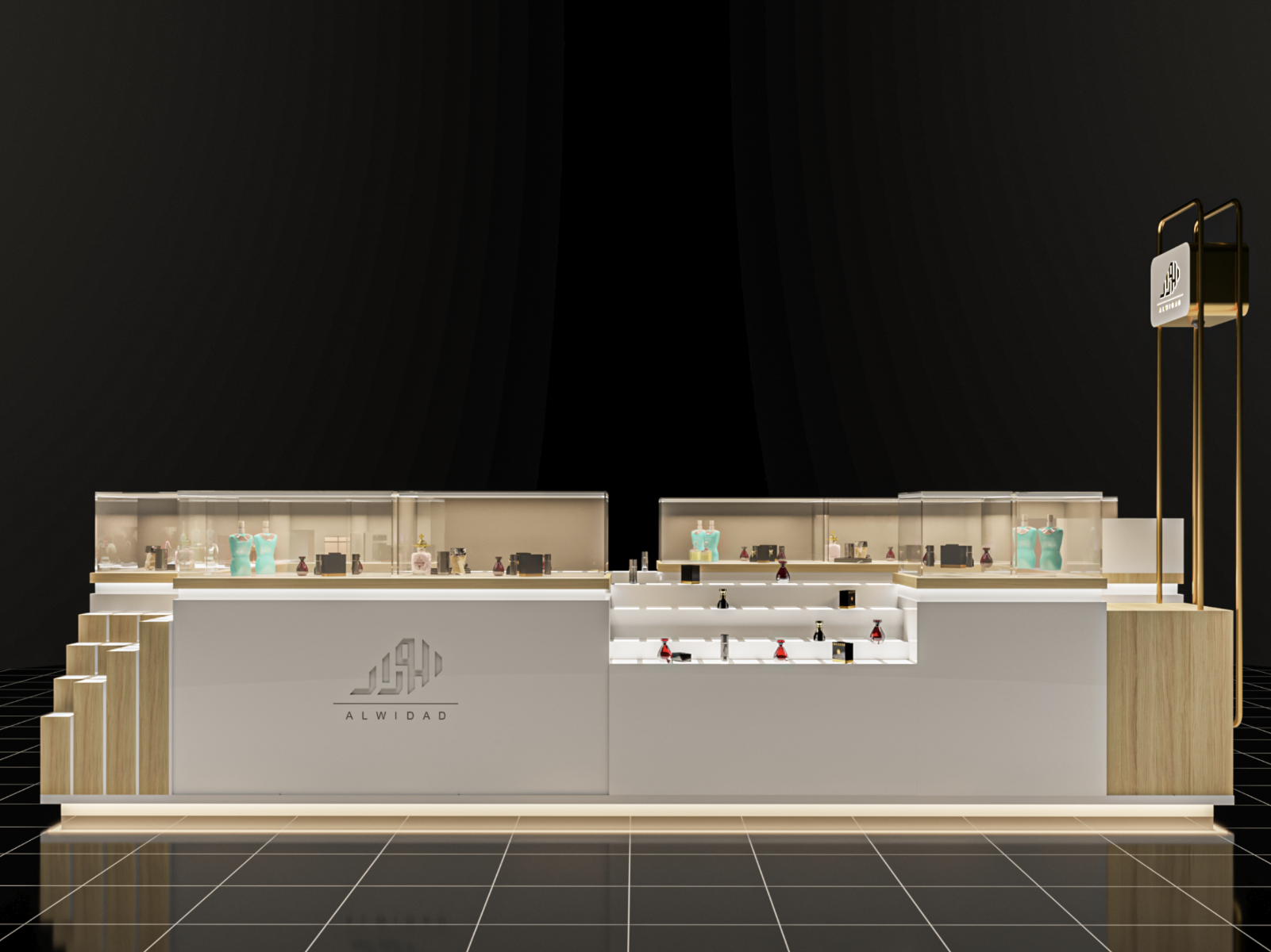 perfume kiosk design