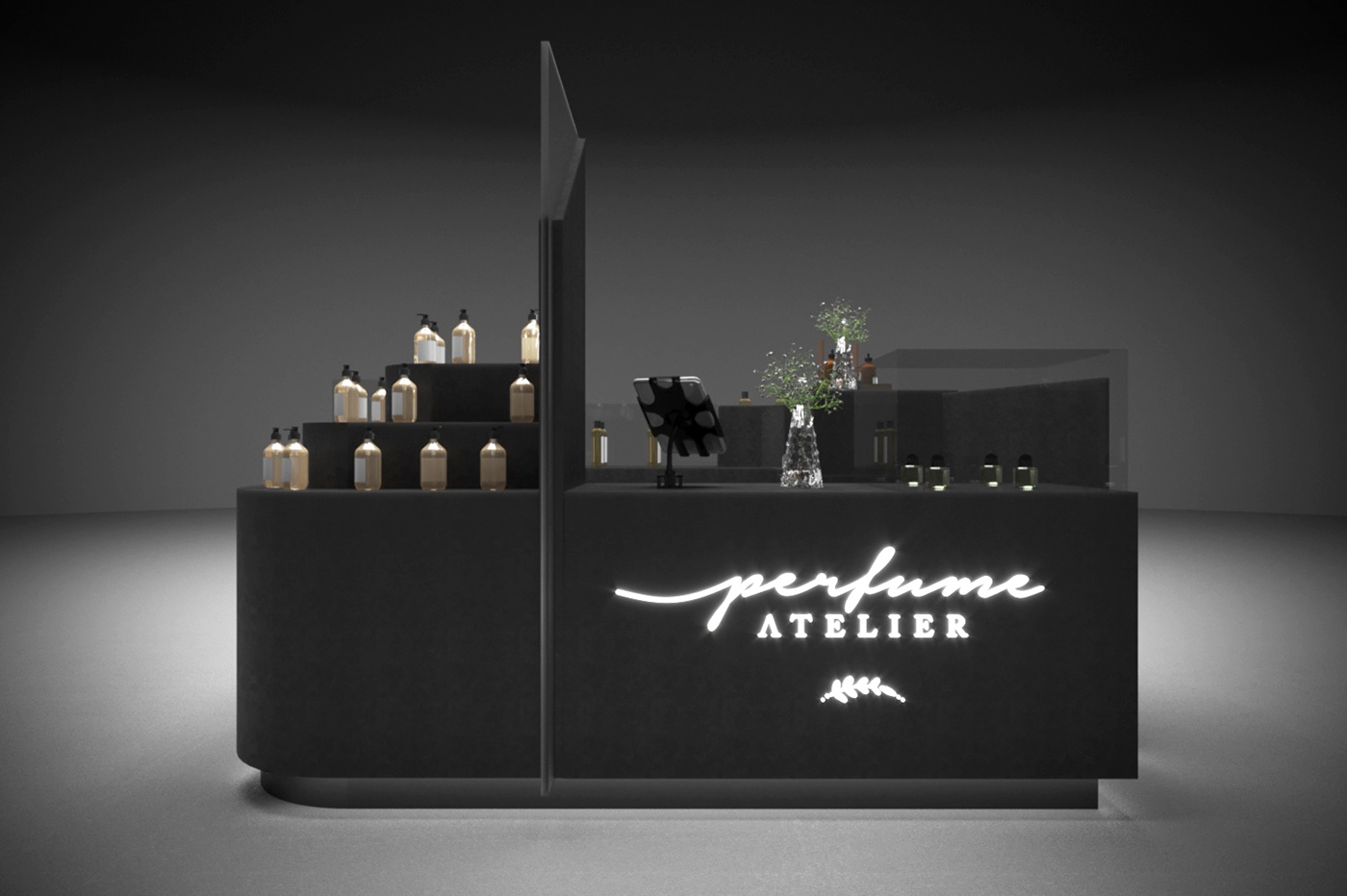 perfume kiosk