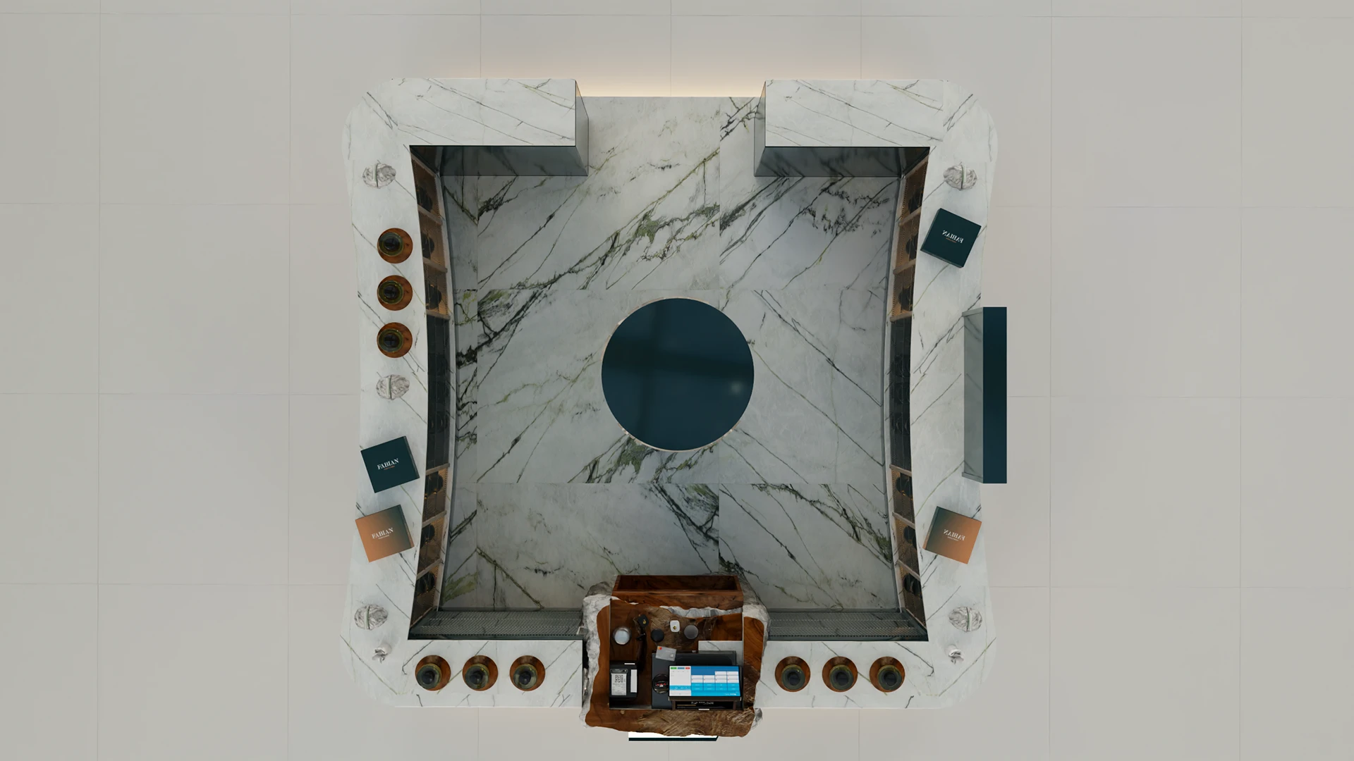 perfume kiosk