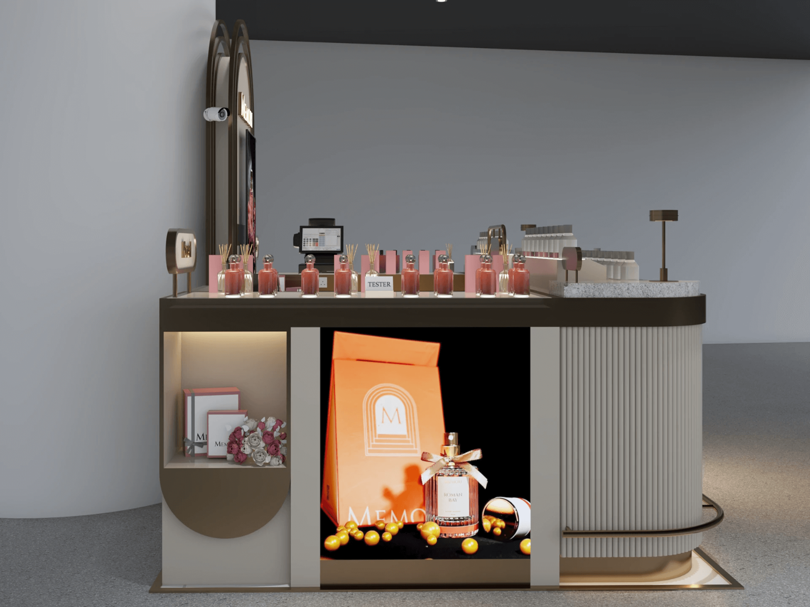 perfume kiosk