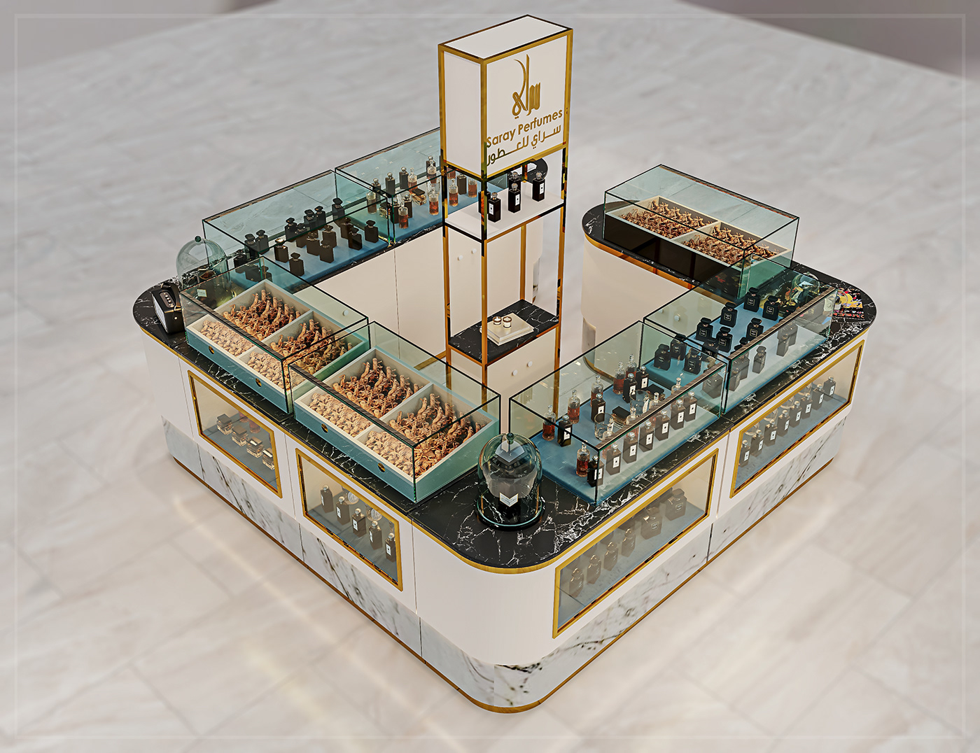 perfume kiosk
