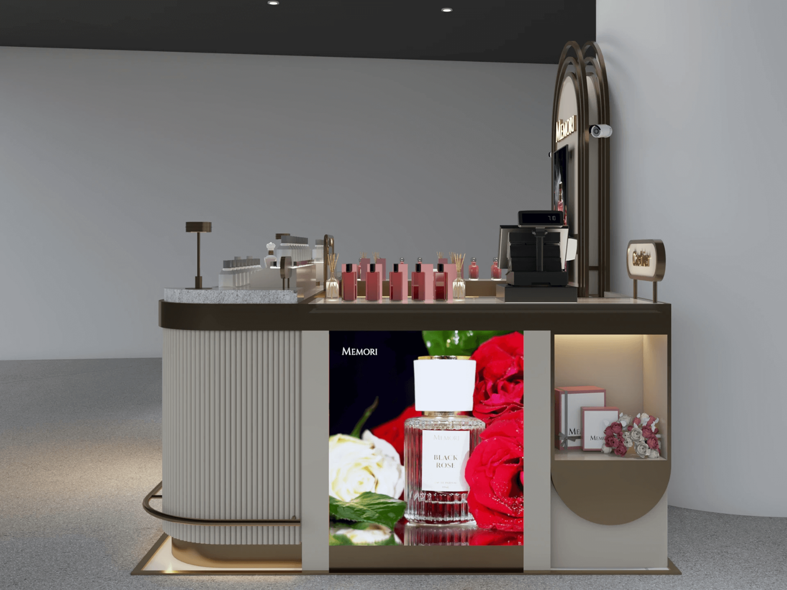 perfume kiosk