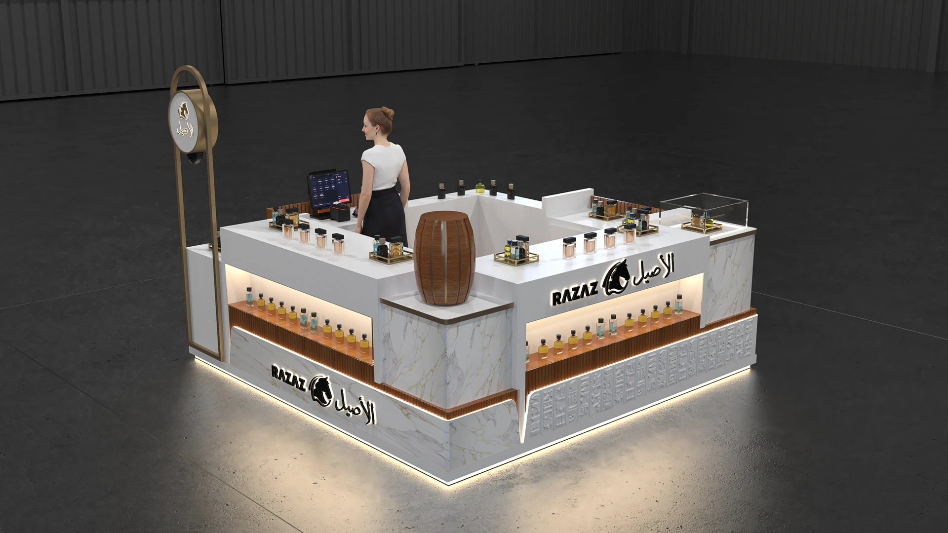 perfume kiosk