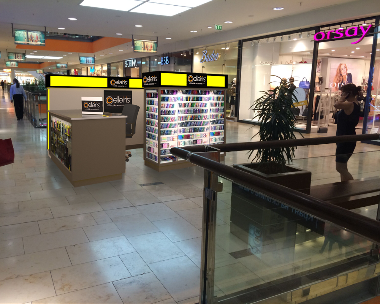 Yellow Phone Case Display