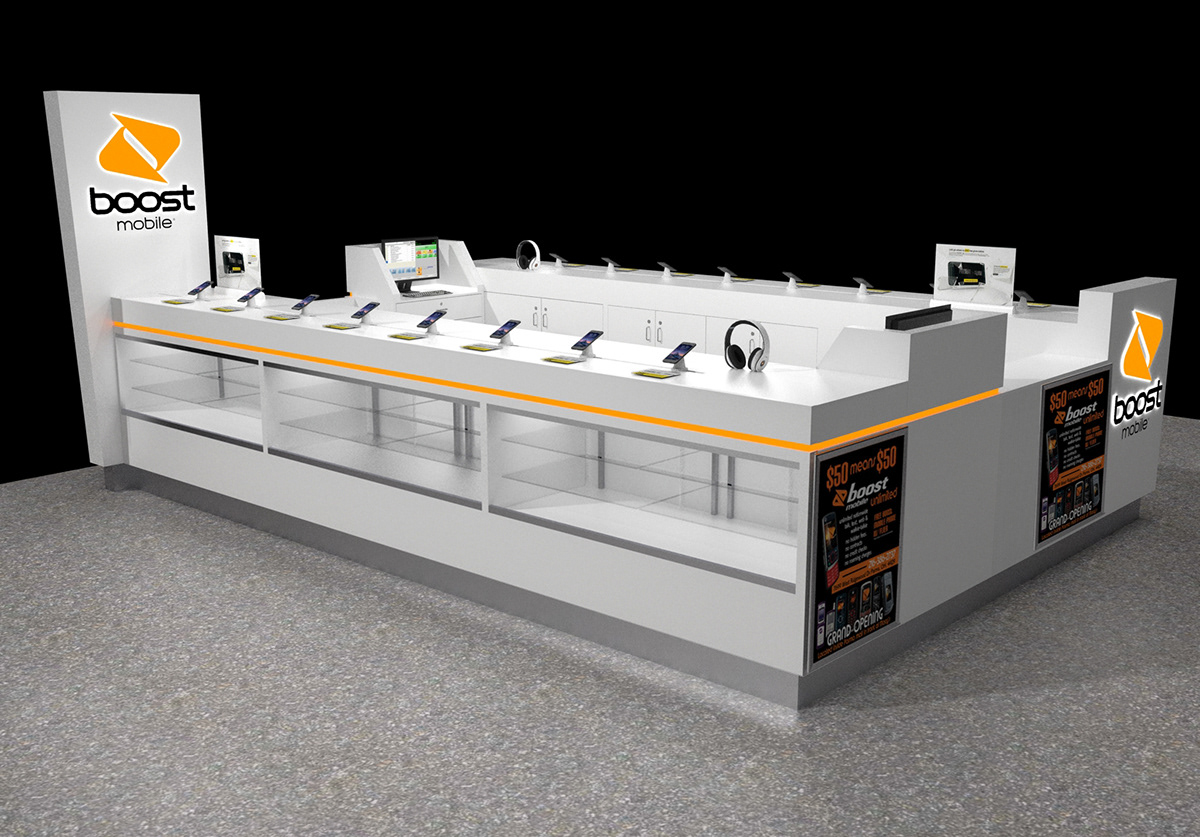 Retail Glass Phone Kiosk