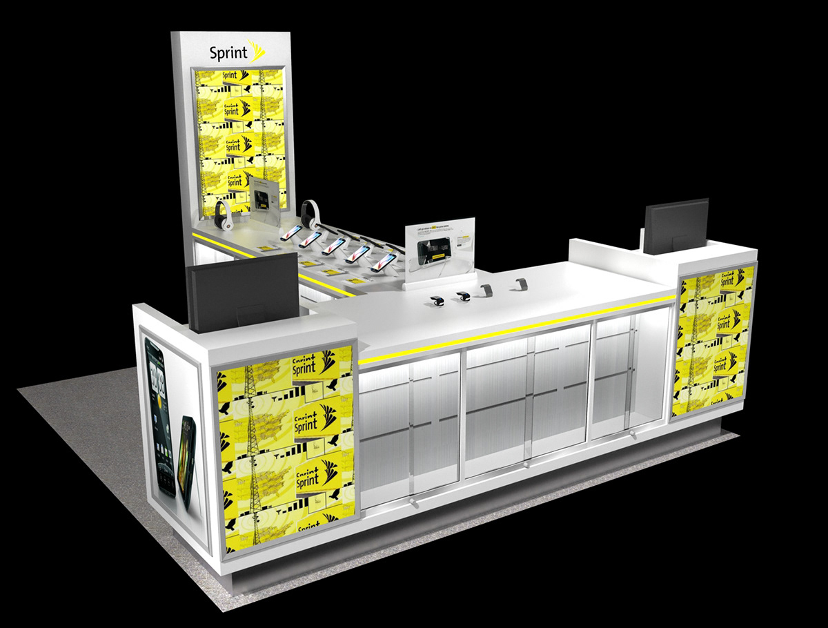 Retail Glass Phone Kiosk