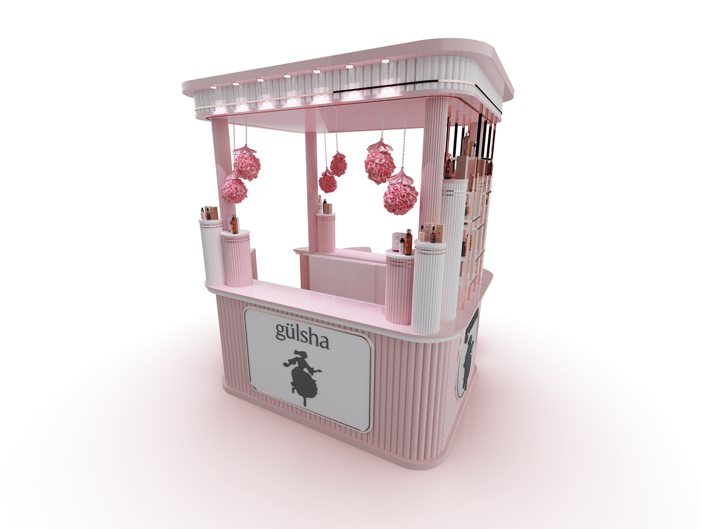 Pink Cosmetic Booth 